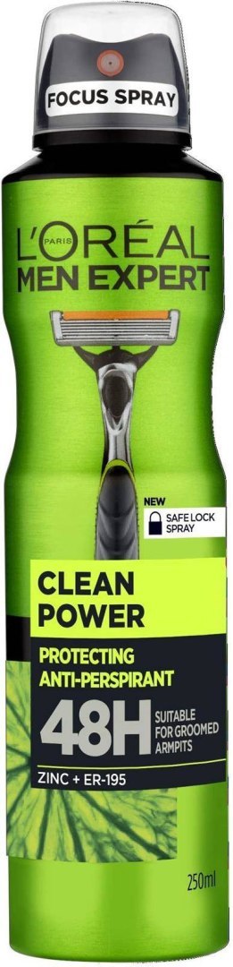 L'Oréal Men Expert Clean Power Antyperspirant Spray 250 ml