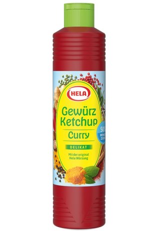 Hela Ketchup Curry Delikat 30% Mniej Cukru 800 ml