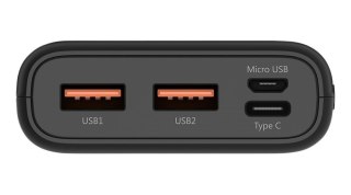 PowerBank Silicon Power Cell C10QC 10000mAh QC3.0+PD Micro USB typ B USB 3.0 USB-C kolor czarny (SP10KMAPBKC10QCK)