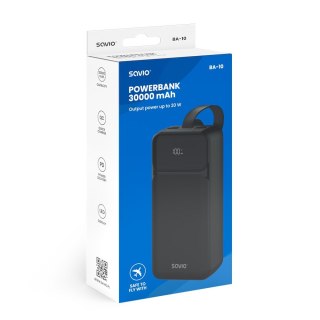 SAVIO POWERBANK 30000 MAH CZARNY BA-10
