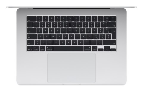Apple MacBook Air 15,3"Retina 500nit M4 chip with 10-core CPU + 10-core GPU 16GB SSD256 2xTB4 BLKB 1Y Silver