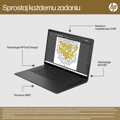 HP Envy 15-FH0023DX Ryzen 7 7730U 15.6"FHD Touch 16GB SSD512 BT BLKB x360 Win11 Nightfall Black (REPACK) 2Y (WYPRZEDAŻ)