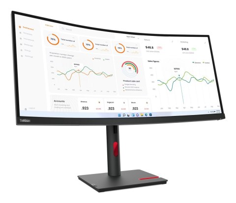 Lenovo ThinkVision T34w-30 34" UWQHD 60Hz 350nits AG USB, HDMI, RJ45 Raven Black