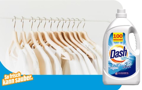 Dash Alpen Frische Żel do Prania Tkanin Białych 100 prań