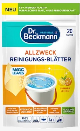 Dr. Beckmann Summer Lemon Uniwersalne Listki Czyszczące 20 szt.