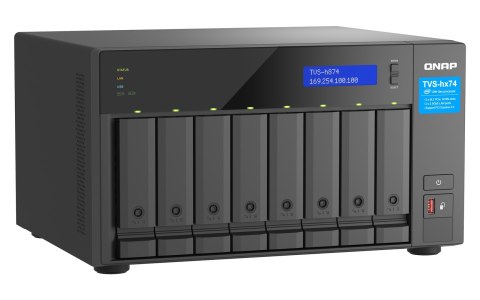 Qnap TVS-h874-i7-32G, Tower, 8 x 2.5"/3.5" SATA, Intel Core i7 12C/20T, 32GB DDR4 (max. 64GB), 2 x 2.5GbE, Single PSU, 350W