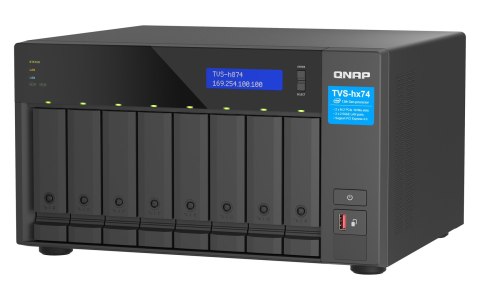 Qnap TVS-h874-i7-32G, Tower, 8 x 2.5"/3.5" SATA, Intel Core i7 12C/20T, 32GB DDR4 (max. 64GB), 2 x 2.5GbE, Single PSU, 350W