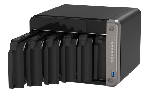 Qnap TS-AI642-8G, Tower, 6 x 2.5"/3.5" SATA, 8-core ARM Cortex 64-bit, onboard 8GB (not expandable), 1 x 2.5GbE + 2 x GbE, Exter