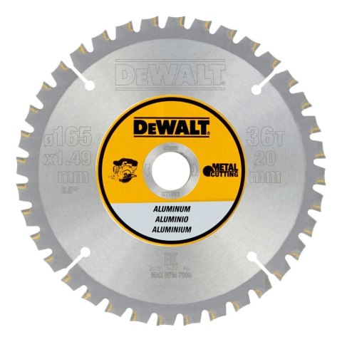 Tarcza pilarska 165x20 DT1911 DEWALT