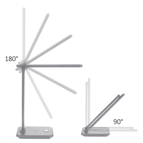 MACLEAN LAMPKA BIURKOWA LED, MAX. 9W, 220-240V AC, MOŻLIWOŚĆ ZMIANY BARWY, ŚCIEMNIALNA, 450LM MCE614 W