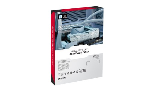 KINGSTON DDR5 48GB 8400MT/s CL40 CUDIMM (Kit of 2) FURY Renegade White XMP