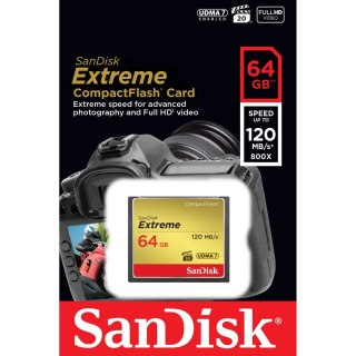 SANDISK COMPACT FLASH EXTREME 64GB 120 MB/s