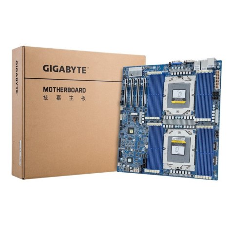 Płyta główna Gigabyte MZ73-LM1 2x SP5 AMD Epyc 9004 SoC (24x DIMM, 3x SlimSAS, 1xM.2, 2x10Gbe, IPMI, E-ATX)