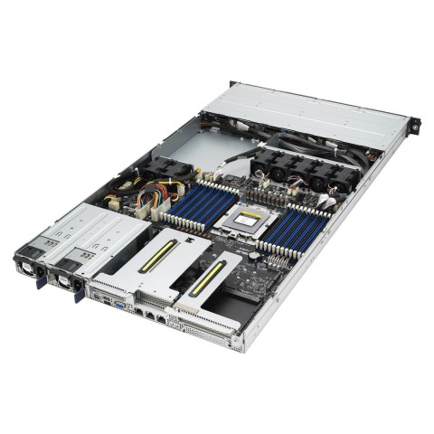 Platforma Asus Rack (1U) RS500A-E12-RS4U/800W AMD Epyc 9004 (4x NVMe, 2xGPU, 2x1Gbe, IPMI, 1+1 800W)