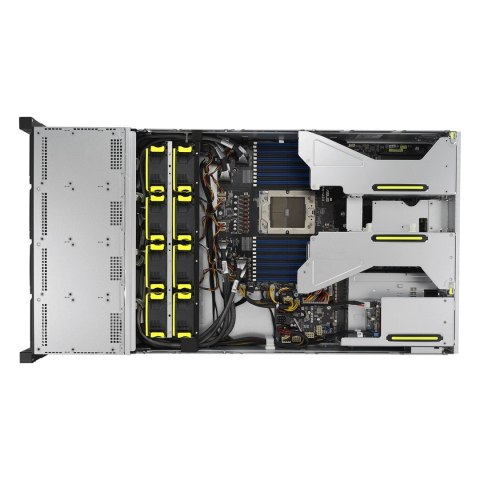 Platforma Asus Rack (2U) RS520A-E12-RS12U AMD Epyc 9004 (12x NVMe, 2xM.2, 2xGPU, 2x1Gbe, IPMI, 1+1 1600W)