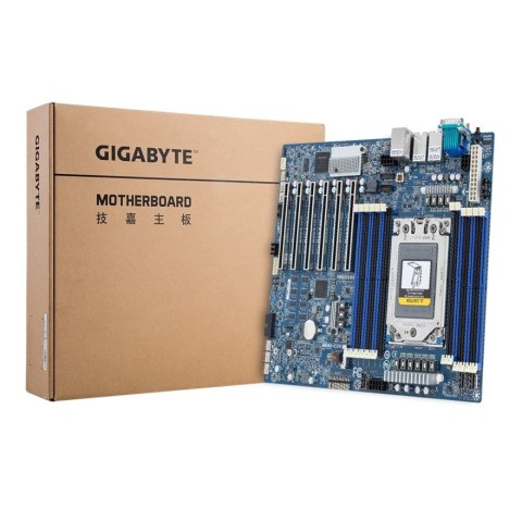 Płyta główna Gigabyte ME03-CE0 1x SP6 AMD Epyc 8004 SoC (12x DIMM, 3x MCIO 4i, 1xM.2, 2x10Gbe, IPMI, ATX)