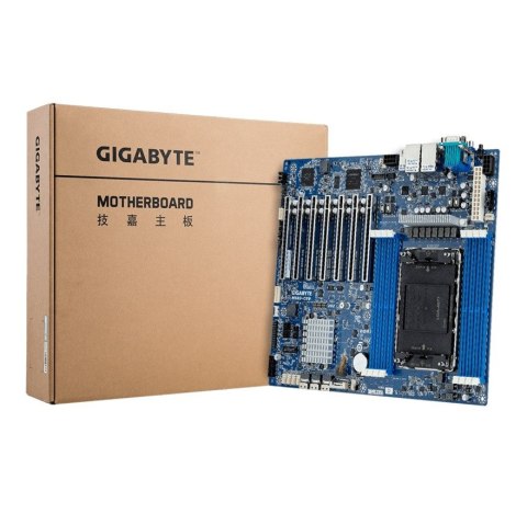 Płyta główna Gigabyte MS03-CE0 1x LGA4677 Intel Xeon Scalable 4/5gen C741 (8x DIMM, 3x SlimSAS (12x SATA), 1xM.2, 2x 1Gbe IPMI, 
