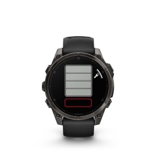 Zegarek sportowy Garmin Fenix 8 Sapphire Titanium Carbon Grey DLC 47mm Czarny