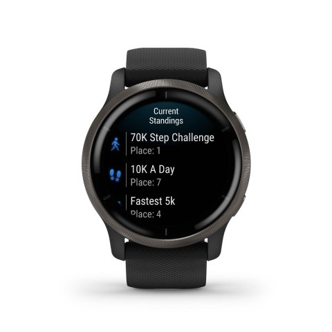 Zegarek sportowy Garmin Venu 2 AMOLED 45,4mm Czarny