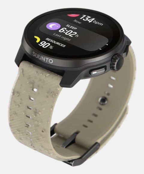Zegarek sportowy Suunto Race S Gravel Gray AMOLED 45mm Czarny