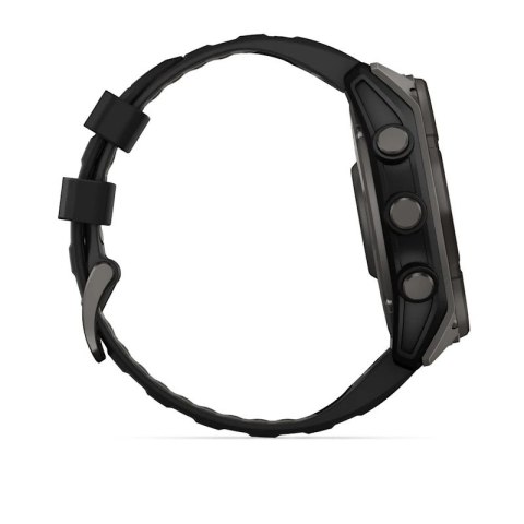 Zegarek sportowy Garmin Fenix 8 Solar Sapphire Titanium Carbon Grey DLC 51mm Czarny