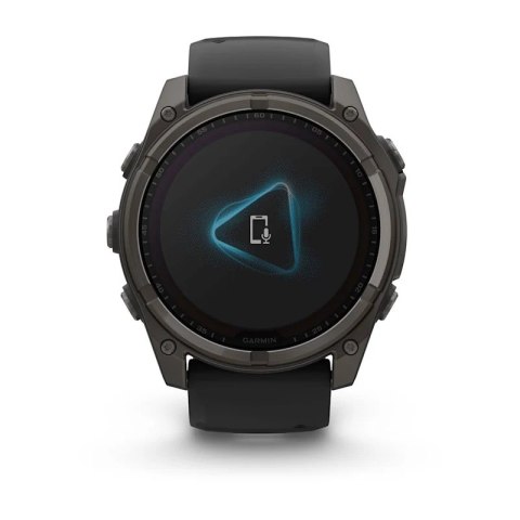 Zegarek sportowy Garmin Fenix 8 Solar Sapphire Titanium Carbon Grey DLC 51mm Czarny