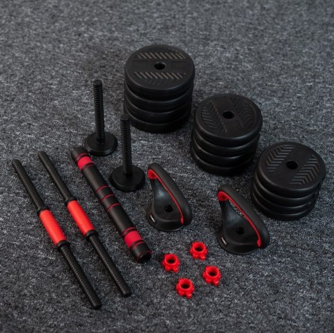 Zestaw ciężarów 6w1 HMS SGN130 (sztanga, sztangielki i kettlebell) 30kg (WYPRZEDAŻ)