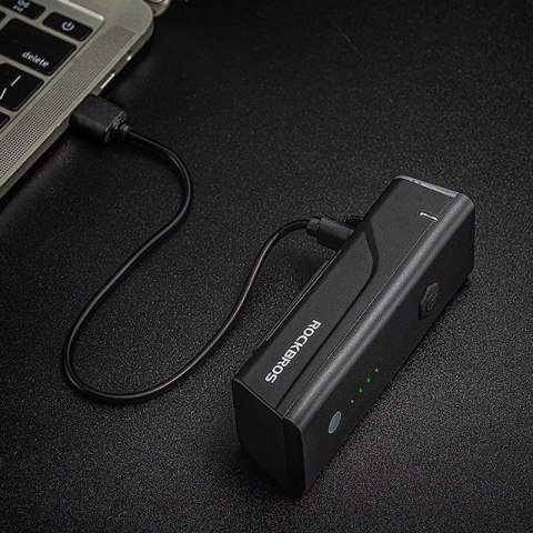 Lampka rowerowa przednia Rockbros 24510003001 260 lm + kabel USB-C - USB-A - czarna