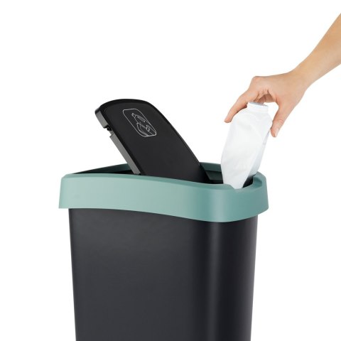 Rotho kosz na śmieci obrotowy TWIST zielony 10L