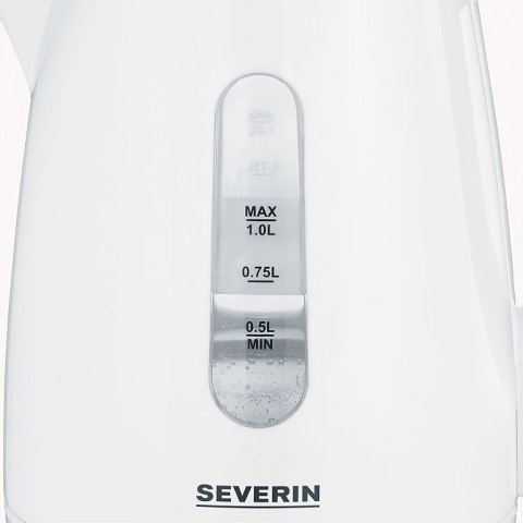 SEVERIN CZAJNIK ELEKTR. 1L , ZAKRYTA GRZAŁKA, WSKAŹNIK POZIOMU WODY, ANTYPOŚLIZGOWE NÓŻKI, PLASTIK, MOC 2200W WK3411