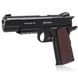 Pistolet wiatrówka RANGER 1911 M45A1 CQBP k.4,5BBs 21-strz. METAL SLIDE KWC (WYPRZEDAŻ)