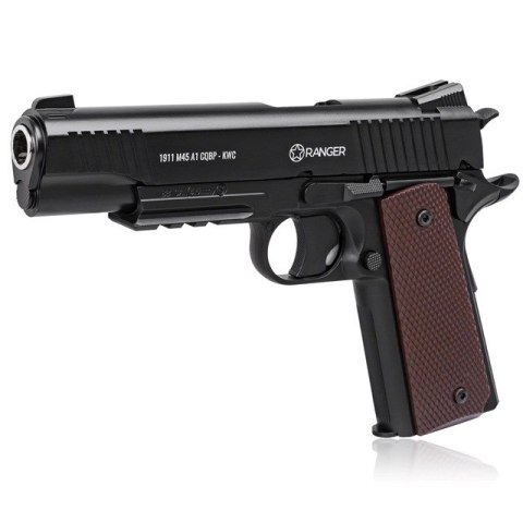 Pistolet wiatrówka RANGER 1911 M45A1 CQBP k.4,5BBs 21-strz. METAL SLIDE KWC (WYPRZEDAŻ)