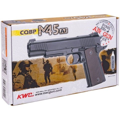 Pistolet wiatrówka RANGER 1911 M45A1 CQBP k.4,5BBs 21-strz. METAL SLIDE KWC (WYPRZEDAŻ)