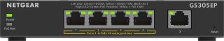 Switch Netgear GS305EP-100PES 5p PoE 63W* (PoE+: 4p) Unmanaged Gigabit