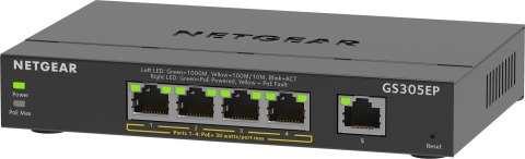 Switch Netgear GS305EP-100PES 5p PoE 63W* (PoE+: 4p) Unmanaged Gigabit