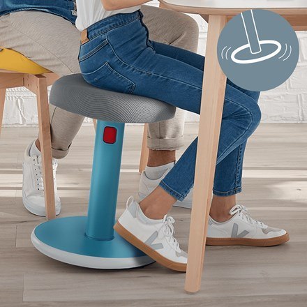 LEITZ Ergonomiczny stołek ERGO COSY, niebieski