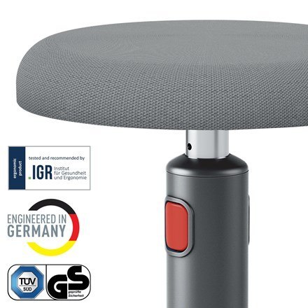 LEITZ Ergonomiczny stołek ERGO COSY, szary