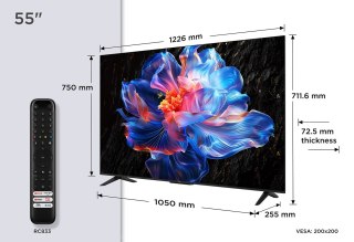 Telewizor TCL 55V6C DLED 55'' 4K Ultra HD Google TV Dolby Atmos DVB-T2 Metaliczny
