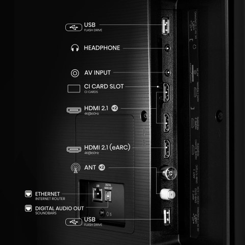Telewizor Hisense 55A6N LED 55'' 4K Ultra HD VIDAA Dolby Digital DVB-T2 Czarny
