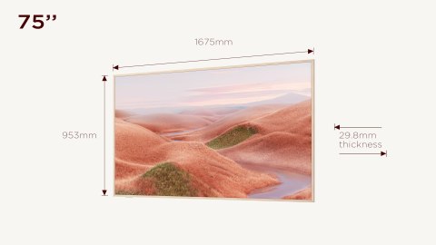 Telewizor TCL NXTFrame 75A300W QLED 75'' 4K Ultra HD 144Hz Google TV Dolby Vision IQ Biały