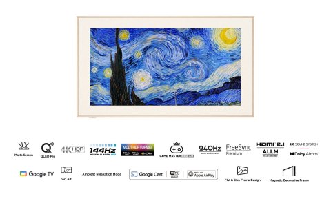 Telewizor TCL NXTFrame 75A300W QLED 75'' 4K Ultra HD 144Hz Google TV Dolby Vision IQ Biały