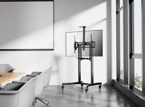 GEMBIRD STOJAK POD TELEWIZOR REGULACJĄ WYSOKOŚCI MOBILNY, NA KÓŁKACH, 55"-100"