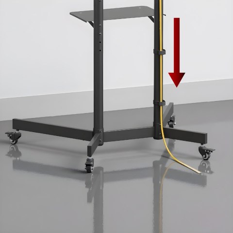 MACLEAN STAND / WÓZEK DO TV, PÓŁKA NA KAMERĘ, NA KÓŁKACH, 37-70", MAX. OBCIĄŻENIE 45KG/5KG PÓŁKA, MAX. VESA 600X400 MC-113 B