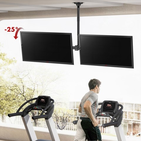 MACLEAN UCHWYT SUFITOWY DLA DWÓCH TV, MAX. OBCIĄŻENIE 2X40KG, 34-60", MAX VESA 600X400 MC-111 B