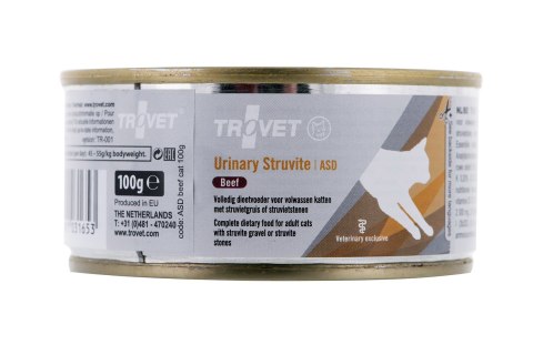 Trovet ASD Urinary Struvite z wołowiną - mokra karma dla kota - 100 g