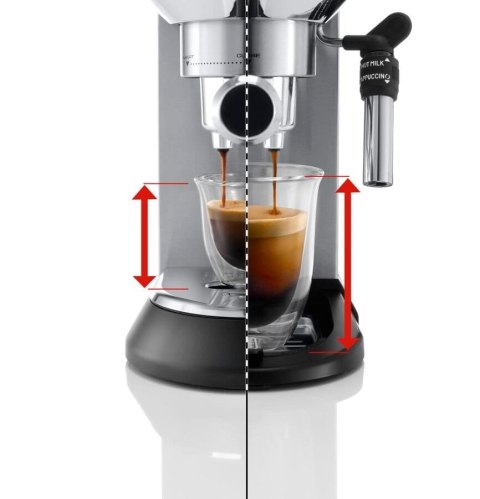 Ekspres kolbowy DeLonghi Dedica Style EC 685.M (1350W; kolor srebrny) (WYPRZEDAŻ)