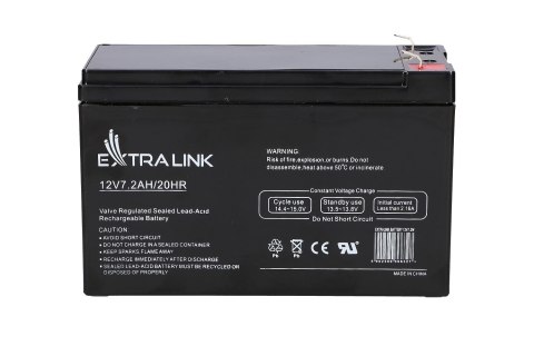EXTRALINK AKUMULATOR BEZOBSŁUGOWY AGM 12V 7,2AH 7A