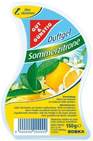 Odświeżacz powietrza w żelu Cytrynowy G&G