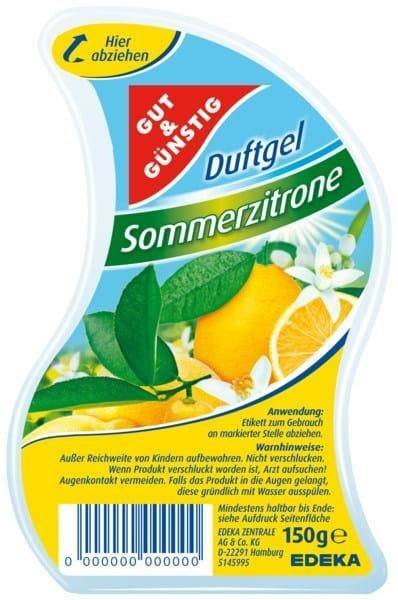 Odświeżacz powietrza w żelu Cytrynowy G&G