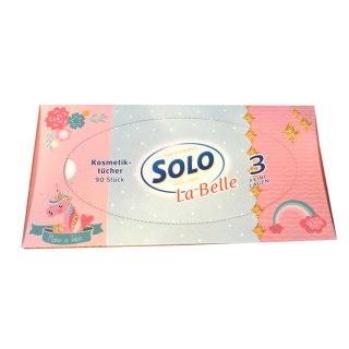Solo chusteczki jednorazowe 3 warstwy 90 szt.